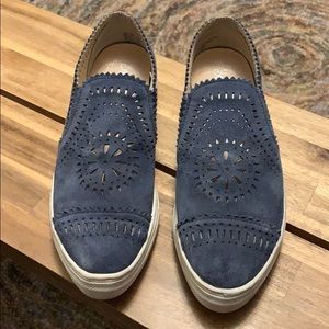 Seychelles wheelhouse blue suede platform sneakers